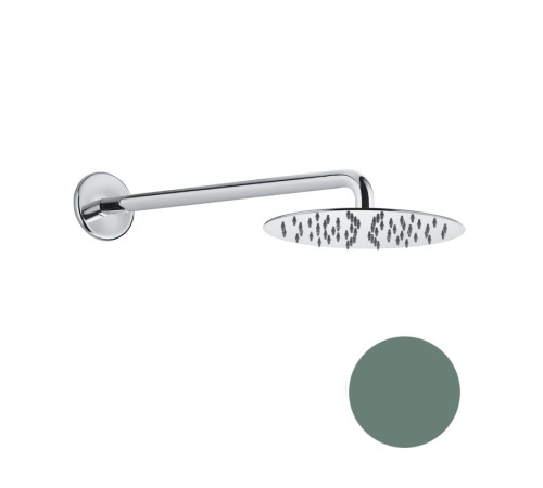 Верхний душ ультратонкий с кронштейном Fiore 30SM8630, изумрудный