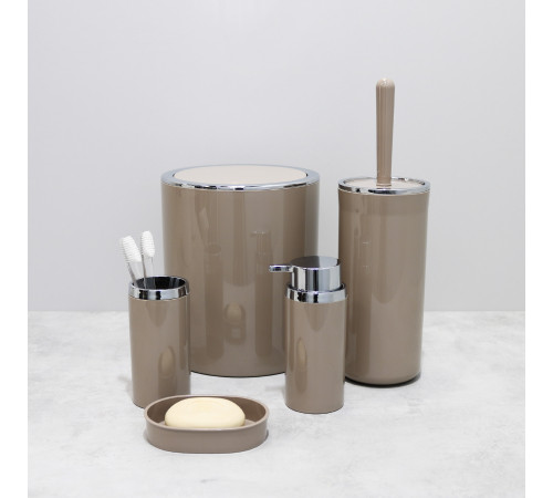 Стакан для ванной комнаты FIXSEN ROUND BEIGE FX-452-3, бежевый