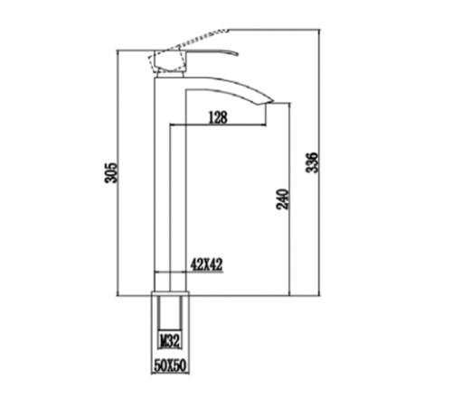 Смеситель для раковины Fmark FS8611C, матовое золото
