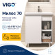 Тумба с раковиной напольная VIGO Милос 317 белый-com, 70 см
