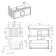 Тумба под раковину подвесная La Fenice Cubo FNC-01-CUB-BG-80, синяя