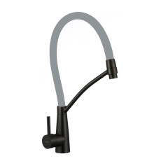Смеситель для кухни с гибким изливом Fmark FS8255H-04, черный