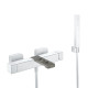 Смеситель для ванны Webert One-X OX850101741, белый/сталь