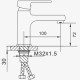 Смеситель для раковины D-Lin D110366-A, черный