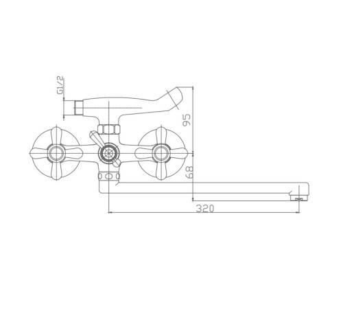 Смеситель для ванны Haiba HB2125, хром