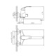 Смеситель для ванны Cron CN2221, хром