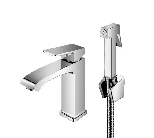 Смеситель для раковины с гигиеническим душем Prohanss P60.12, хром