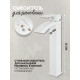 Смеситель для раковины высокий Hansberge H2077WW, белый