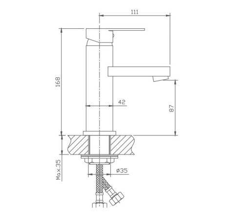 Смеситель для раковины Haiba HB1002, хром