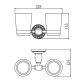 Стакан для ванной комнаты двойной Savol S-006668H, черный