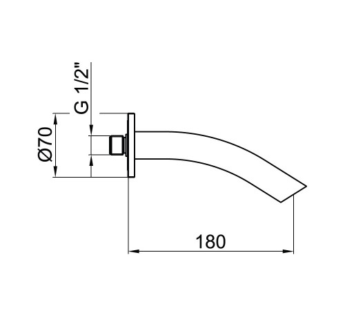 Излив Webert Aria AC0869560, черный