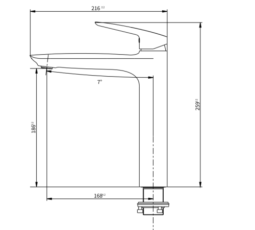 Смеситель для раковины Savol SK-H7210, хром