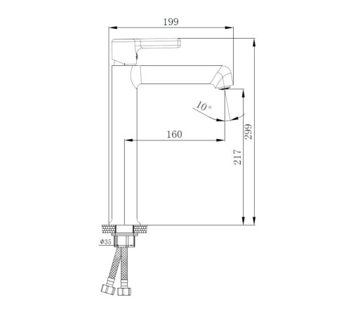 Смеситель для раковины Haiba HB11814, хром