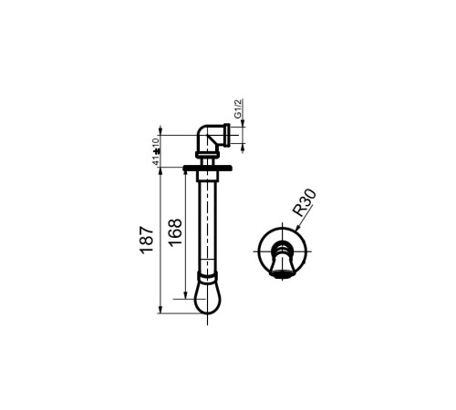 Излив Webert Opera AC0983065, бронза