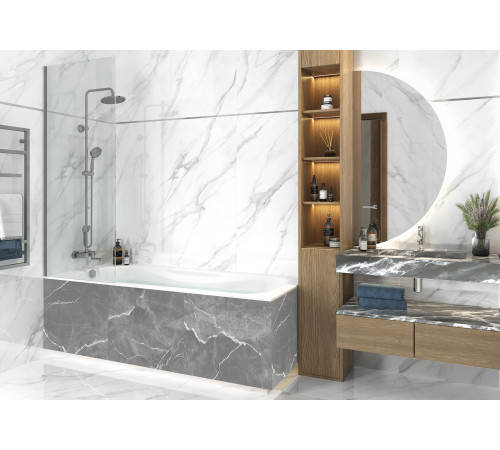 Керамогранит LCM 6060AMC15P American Calacatta 60x60 белый полированный под камень