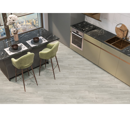 Керамогранит New Trend GP1560ASP25 Aspen Graphite Sugar 15.1x60.2 серый лаппатированный / рельефный под дерево