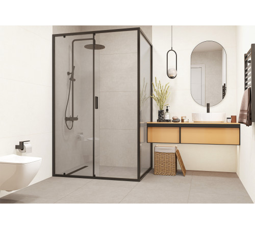 Керамогранит Alma Ceramica GFU60120BLN70R Berlin 60x120 антрацит глазурованный матовый под бетон