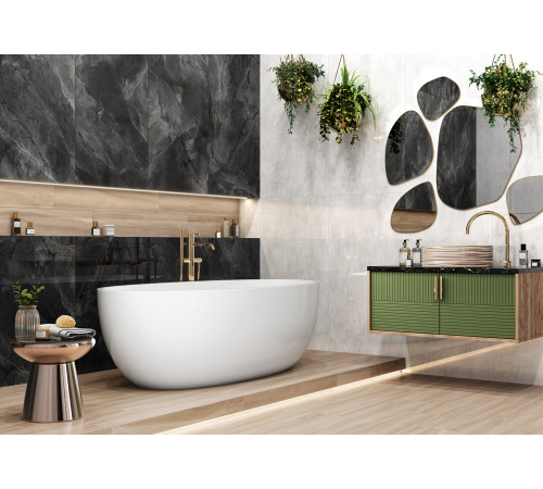 Керамогранит LCM 60120BAS99HG Black Sky 60x120 черный суперполированный под мрамор