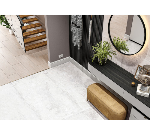 Керамогранит Alma Ceramica GFU6060CMT04R Cemento 60x60 бежевый глазурованный матовый / противоскользящий под бетон
