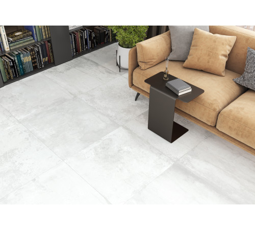 Керамогранит Alma Ceramica GFU6060CMT04R Cemento 60x60 бежевый глазурованный матовый / противоскользящий под бетон