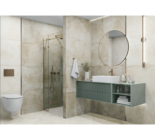 Керамогранит Alma Ceramica GFU6060CMT04R Cemento 60x60 бежевый глазурованный матовый / противоскользящий под бетон