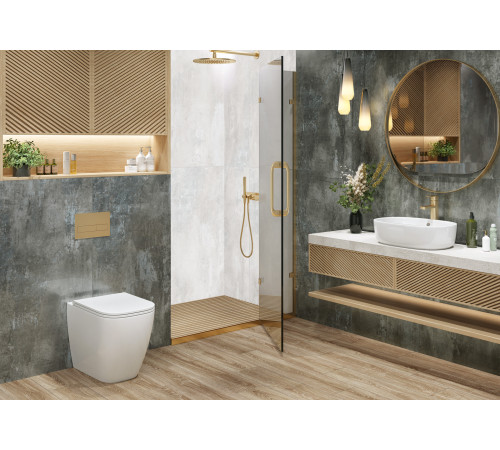 Керамогранит Delacora D120220L Centro Color 60x120 бежевый / серый лаппатированный под металл