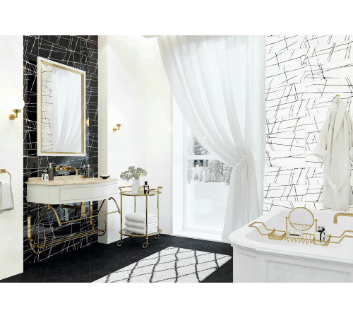 Плитка настенная Chicago Black Rock WT11CHR99 200x600x7.5 Глянцевая