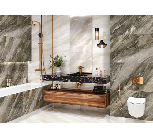 Керамогранит LCM 6060DVN31HG Davinci Gold 60x60 коричневый суперполированный под камень