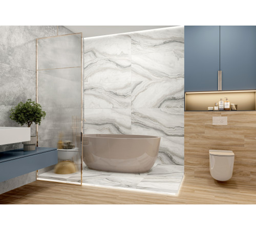 Керамогранит New Trend D60217M Dream 60x60 серый матовый / карвинг под оникс