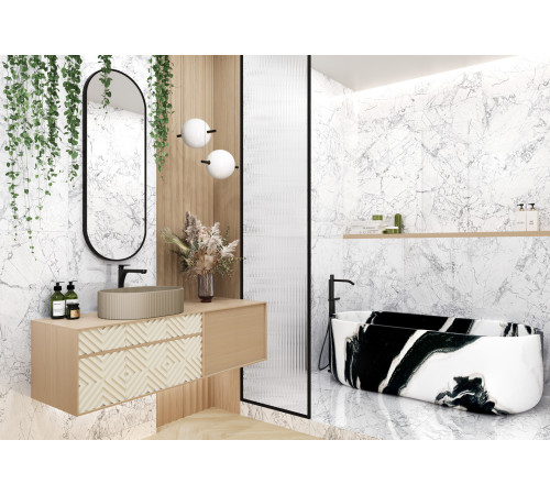 Керамогранит New Trend 60120EVR00P Everest 60x120 белый / серый полированный под камень