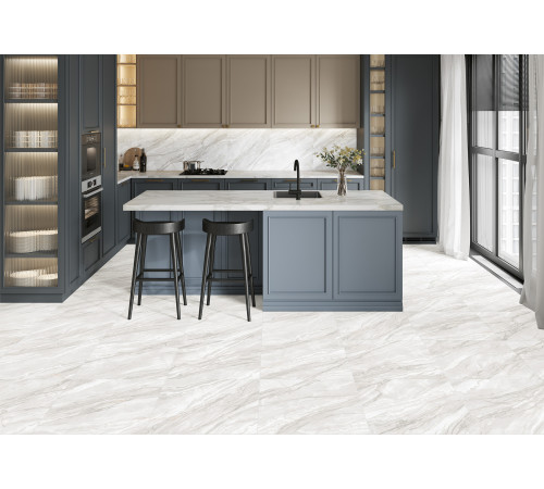 Керамогранит Alma Ceramica GFU04FLR07R Fleur 60x60 белый / серый сахарный под камень