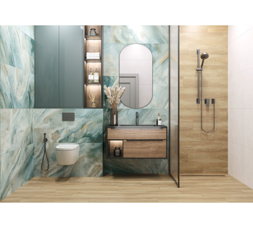 Керамогранит LCM 60120ILN55HG Illusion Flow 60x120 зеленый суперполированный под оникс