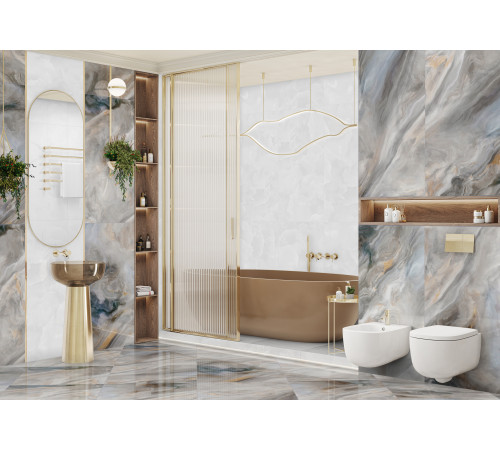 Керамогранит LCM 60120ILN55HG Illusion Flow 60x120 зеленый суперполированный под оникс