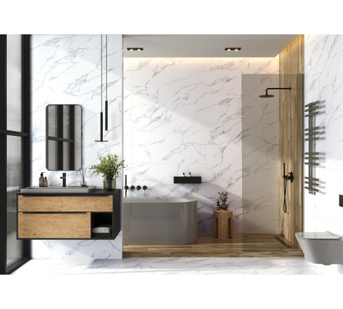 Керамогранит Alma Ceramica GFA57IML07R Imola 57x57 белый матовый под мрамор