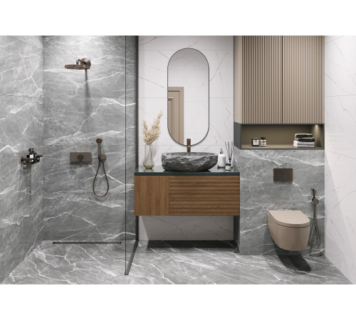 Керамогранит LCM 60120IME18P Imperial Grey 60x120 серый полированный под камень