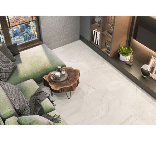 Керамогранит Delacora 6060IPR15 Impression Sugar 60x60 светло-серый лаппатированный под оникс