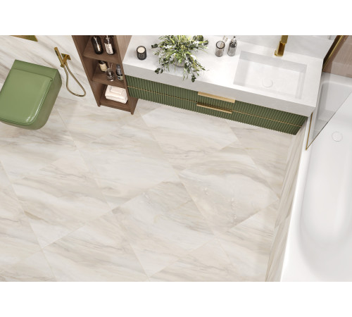 Керамогранит Delacora 60120CAA01 Carolina Crema Sugar 60x120 кремовый лаппатированный под мрамор