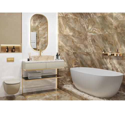 Керамогранит LCM 60120CLU21P Columbia Sand 60x120 коричневый полированный под камень