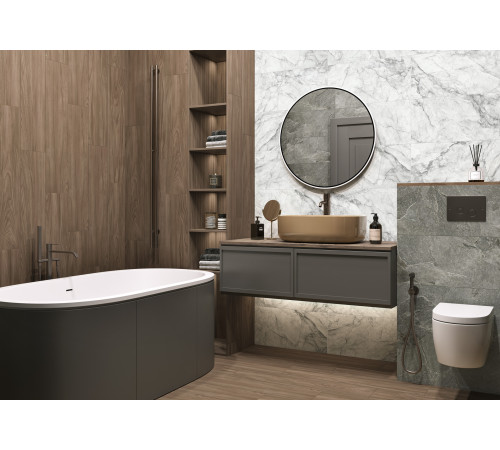 Керамогранит Delacora D30013M Crostone 30x60 серый матовый карвинг под камень