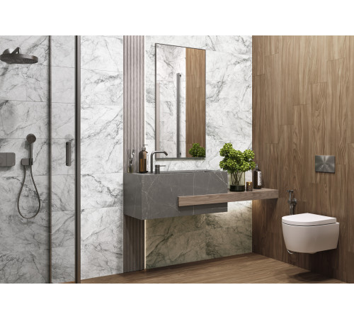Керамогранит Delacora D30013M Crostone 30x60 серый матовый карвинг под камень