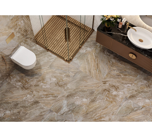 Керамогранит LCM 60120NAM01P Namibia Crema 60x120 кремовый полированный под мрамор