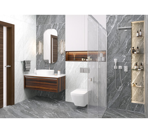 Керамогранит Alma Ceramica GFA57NXT00R Nexstone 57x57 белый глазурованный матовый / сахарный под камень