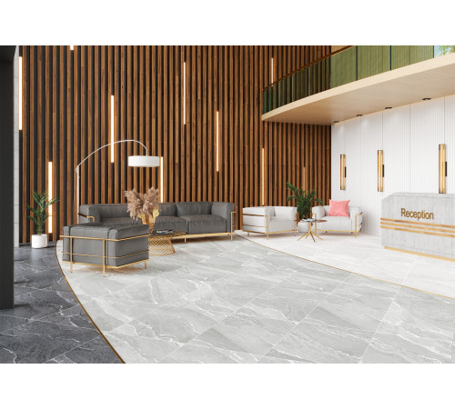 Керамогранит Alma Ceramica GFA57NXT00R Nexstone 57x57 белый глазурованный матовый / сахарный под камень