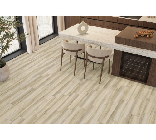 Керамогранит New Trend GP1560PEP11 Pepperwood Beige Sugar 15.1x60.2 бежевый лаппатированный / рельефный под дерево