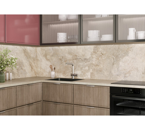 Керамогранит LCM 60120PEF01M Perfect Marble 60x120 бежевый глазурованный матовый / карвинг под мрамор