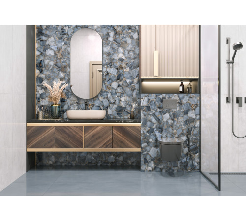 Керамогранит LCM 60120SPA13HG Sapphire Agate 60x120 синий суперполированный под агат