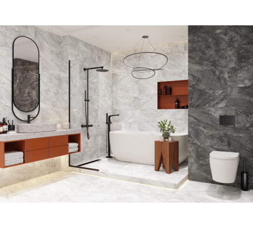 Керамогранит Delacora D30002M Slate Brown 30x60 коричневый матовый карвинг под камень
