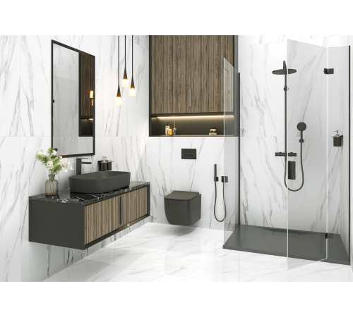 Керамогранит LCM 60120STA15P Statuario Silver 60x120 белый полированный под камень