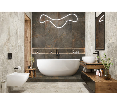 Керамогранит New Trend D60223M Stoncrete Сopper 60x60 коричневый матовый / карвинг под камень
