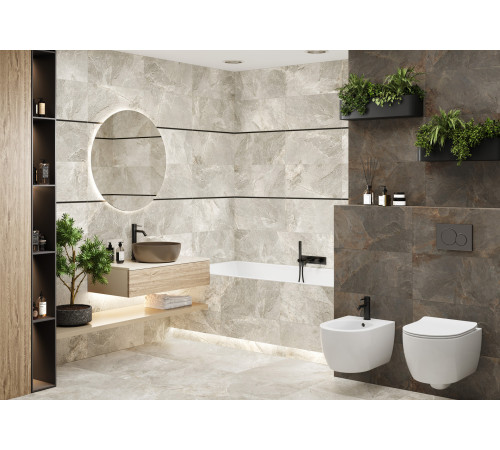 Керамогранит New Trend D60223M Stoncrete Сopper 60x60 коричневый матовый / карвинг под камень